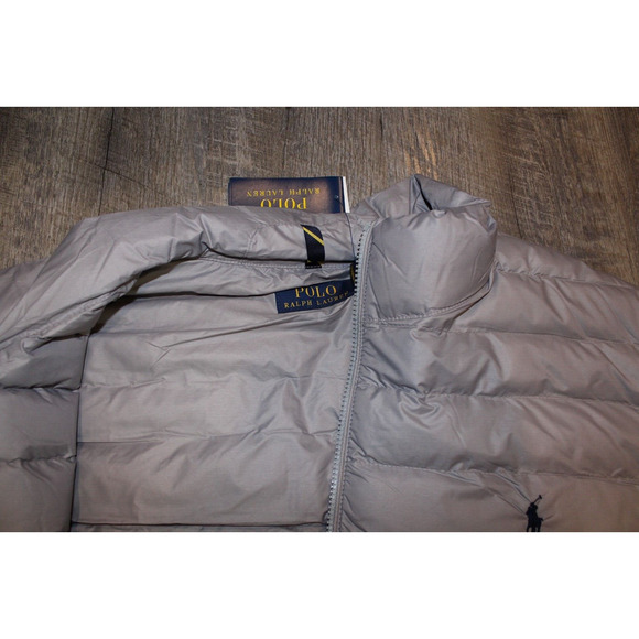 NWT Polo Ralph Lauren Men's Big Tall Packable Quilted Down Vest GRAY - Picture 6 of 8